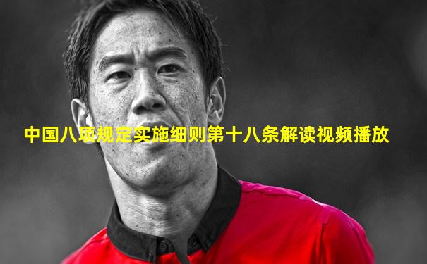 中国八项规定实施细则第十八条解读视频播放