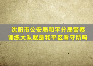 沈阳市公安局和平分局警察训练大队就是和平区看守所吗