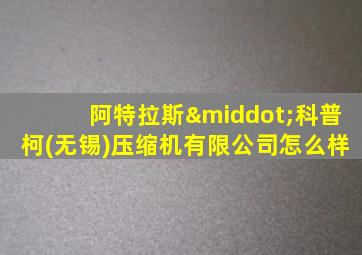 阿特拉斯·科普柯(无锡)压缩机有限公司怎么样