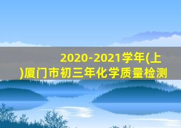2020-2021学年(上)厦门市初三年化学质量检测