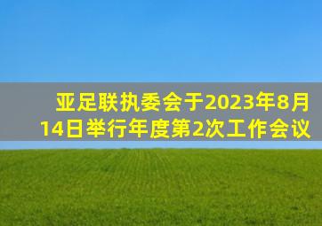 亚足联执委会于2023年8月14日举行年度第2次工作会议