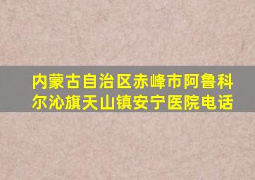 内蒙古自治区赤峰市阿鲁科尔沁旗天山镇安宁医院电话