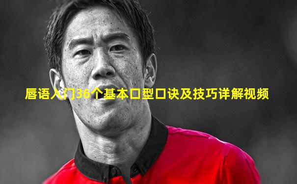 唇语入门36个基本口型口诀及技巧详解视频