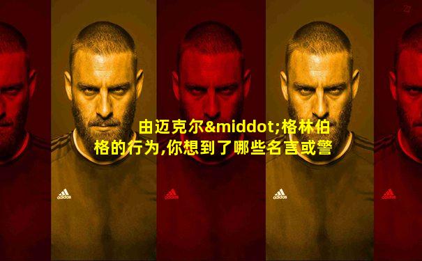 由迈克尔·格林伯格的行为,你想到了哪些名言或警句